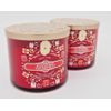 (2) Bath & Body Works White Barn Red Raspberry Thumbprint 3-wick Candle 14.5oz