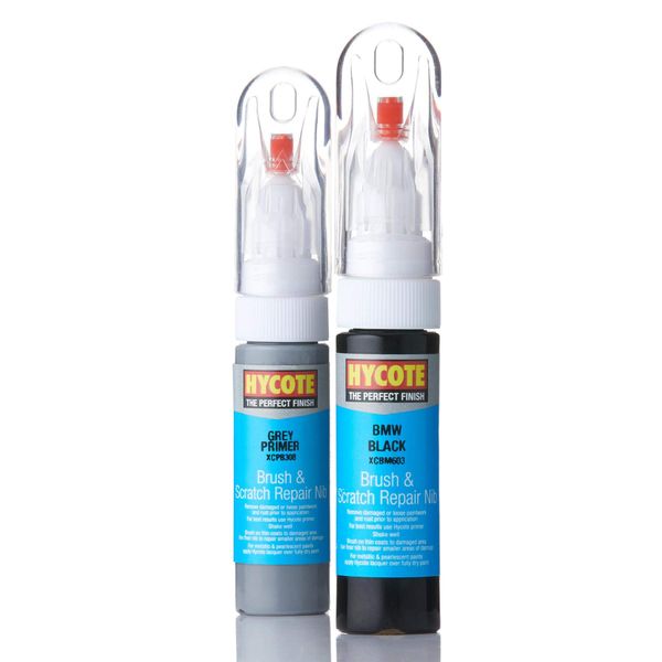 Hycote Colour Brush Black 12.5ml + Grey Primer 12.5ml Kit