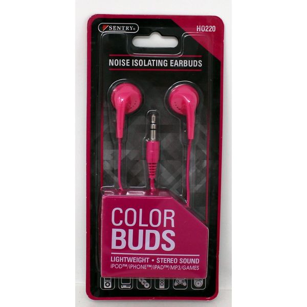 Sentry Noise Isolating Color Buds Pink