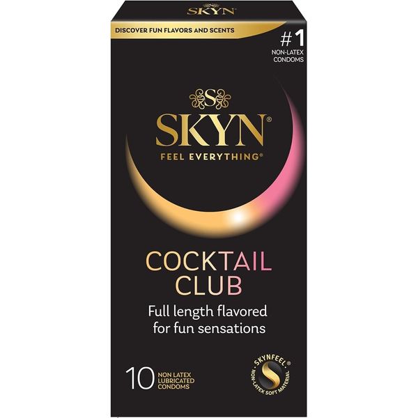 SKYN Cocktail Club Premium Flavored Condoms, 10 Count