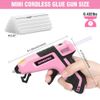 WORKPRO 3.6V Cordless Hot Glue Gun Fast Preheating USB-C Rechargeable 20PC Stick