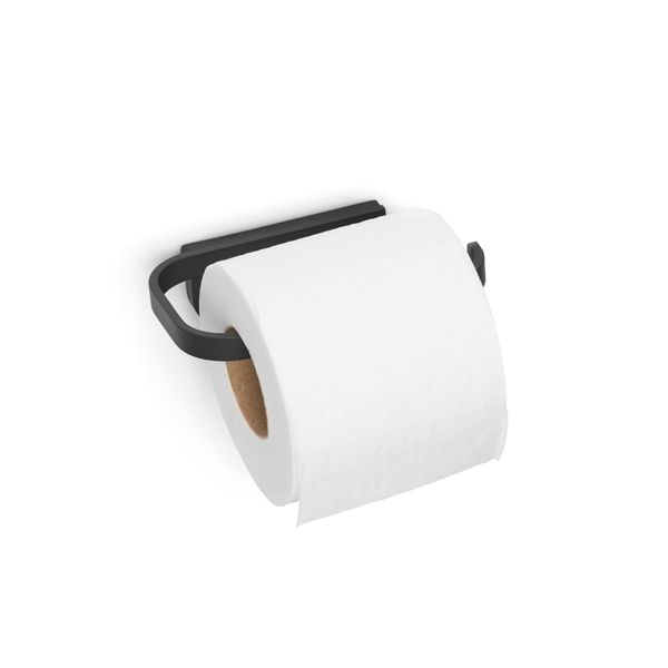 Brabantia - Mindset Toilet Roll Holder - Fits All Regular Roll Sizes - Wall-Mounted - Corrosion Resistant - Bathroom Accessory - Fixing Materials Included - Infinite Grey - 4.2 x 8.6 x 14 cm