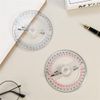 2PCS 360 Degree Angle Measure Circle Protractor 360 Degree Protractor for School Classroom Office Drafting Measuring