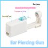 Self Ear Piercing Kits – 4 Pack Disposable Self Ear Piercing Gun, Ear Pearcings Kit with 3mm Silver Black Gold Ball Earring Studs,Safety Ear Piercing Gun Kit Tool (Black)
