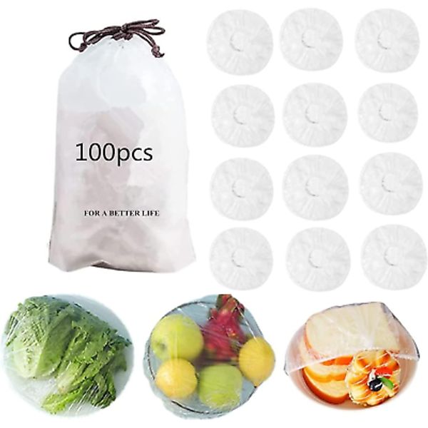 Fresh Keeping Bags 100PCS, Bowl Covers Reusable Elastic Food Storage Covers Food