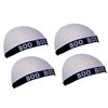 DREAM WORLD Boo Boo Deluxe Luxury Stocking Wave Cap (4 Packs)-Wire Elastic Band-White