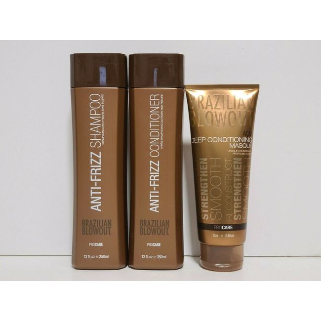 Brazilian Blowout Shampoo & Conditioner and Deep Mask Duo Set New  !!