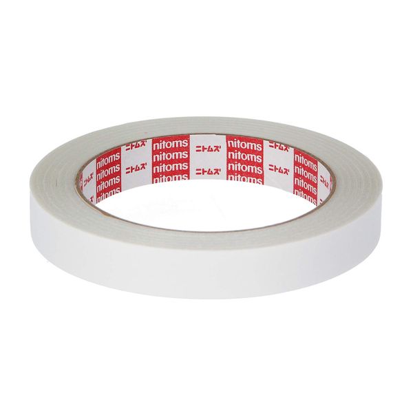 Nitoms T3820 Removable Double-Sided Tape, Repeated Sticking, Transparent, Inconspicuous, Easy, Non-Residue, Indoor, Width 0.6 x Length 5.9 ft (15 m) x Thickness 0.06 inches (0.16 mm), 1 Roll