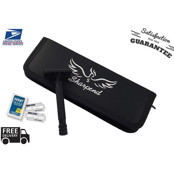 Safety Razor-Double Edge Shaver Long Handle Barber Shaving/Styling Beard Razor