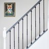 Matte Black "Enfield" Single Twist Stair Spindle - with Fixed and Adjustable Rake Brackets