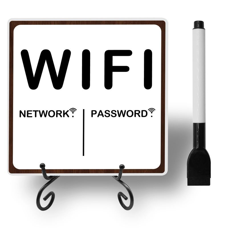 Simply Said Lavagna Password WiFi – Cartello In Legno Con Scritta Welcome – 30x14 Cm – Gesso Incluso – Made In USA – Decorazione Rustica Per Casa - 2
