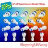 20Pcs 1/4-3/8 Quick Connect Straight Fitting Connector Push In Water Filter