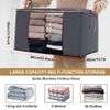 3 Pack Under Bed Storage, Large Storage Box With Lid Packing Boxes, for Comforters, Blankets, Bedding, Foldable with Sturdy Zipper, Clear Window, Grey