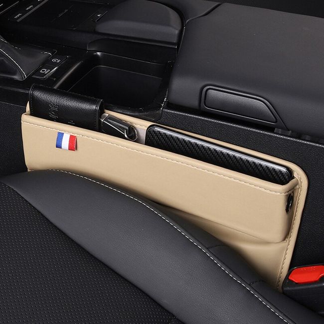 Luxury Car Seat Gap Filler Universal PU Leather Seat Gap Organizer - PU  Left 1pc