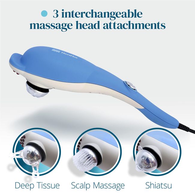 New Electric Handheld Back Massager Full Body Deep Tissue Percussion Pain  Relief