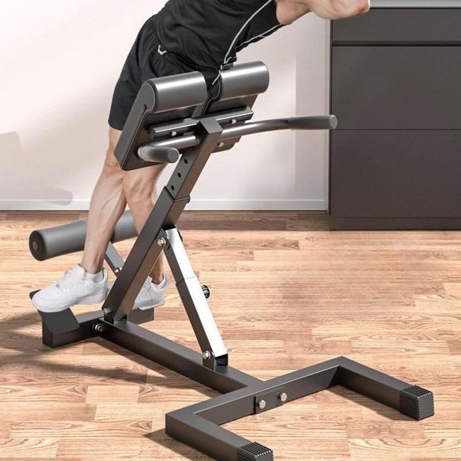 Body-improving Back Extension Roman Chair Waist back muscle core exercise erector muscle, black