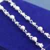925 Silver Women's Chain Link Adjustable Anklet Ankle Bracelet w GiftPkg D705