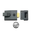 Yale Locks 89 Deadlock Nightlatch DMG Satin Chrome Cylinder 60 mm Backset Boxed