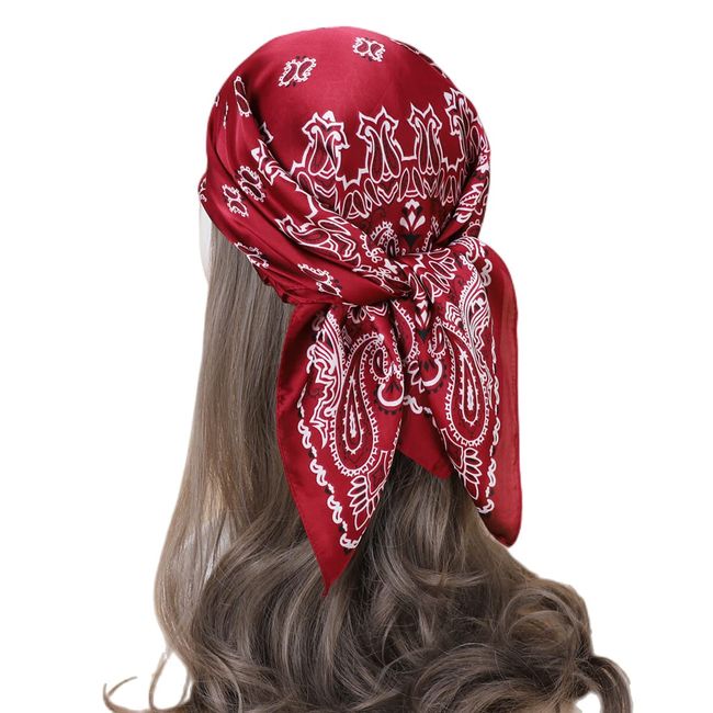 FAIRYGATE Satin Scarves for Wigs Grip Band Headband Soft Satin Laying Scarf Front Wigs Keep Wig Secured Satin Headband for Yoga Makeup Facial Sport 29014