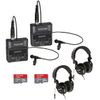 Tascam DR-10L Digital Recorder with Tascam Headphones and 32GB SD Card 2 Pack