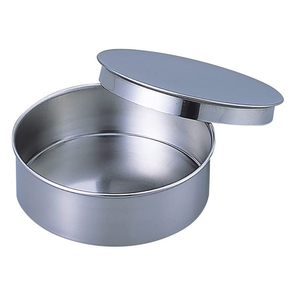 Sanpo Stainless Steel Sifter, 7.9 x 2.4 inches (200 x 60 mm), Lid and Receiver/5-3293-55