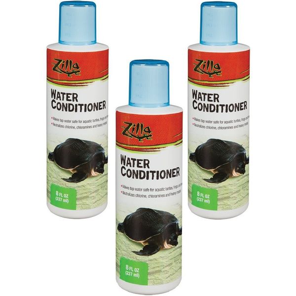 (3 Pack) Zilla Reptile Terrarium Aquatic Water Conditioner, 8-Ounce each