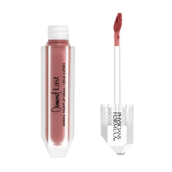 Physicians Formula Mineral Wear Diamond Last, Ultracremige Flüssige Lippenfarbe, Hochpigmentiert, Nährende und Langanhaltende Formel, Rose Quartz