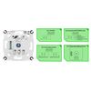 2X greenandco® gc-350 Flush-Mounted 2-Way LED Dimmer Switch 1-350 W, with Boost Function, White