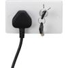 Knightsbridge Curved Edge 13A 1G DP Lockable socket, White (UREA)