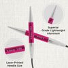 KnitPro Zing Fixed Knitting Needles – 22.5cm x 5mm Circular Knitting Pins, 90
