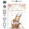 Special Friend Easter Card - Bunny with Easter Eggs Design - A5 Size with Gold Envelope