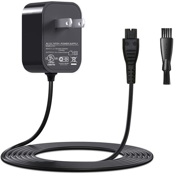 VHBW Compatible Panasonic RC1-80 RC1-74 Adapter 5.4V 1.2A Panasonic Shaver Charger Compatible with RC1-70 ESLV90K7657N PSE Certified 150cm Replacement AC Panasonic Power Adapter