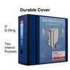 Staples Better Binder Heavy-Duty View, Blue, 1000-Sheet Capacity, 5" (Ring Diameter)