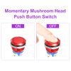 DMiotech 22mm / 7/8" Push Button Switch, IP66 1NO 0-250V 5A Latching Push Button Starter Light Switch Self-locking, Aluminum Alloy Flat Head Red
