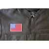 American Flag Reflective Patch - 3x2 inch. Embroidered Iron on Patch