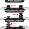 PlayRealm NO Falling Off Thumbstick Extender & Silicone Grip Cover 2 Sets for PS5 & PS4 Controller (Ghost Red)