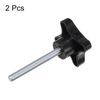 uxcell 2pcs Star Knobs M8x60mm Male Thread Plastic 4 Star Stud Knobs Hand Tighten Clamping Screw Replacement Screw Handle Black