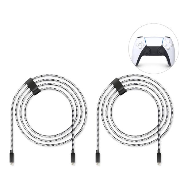 Lioncast 2x PS5 Controller Charging Cable - Fast-Charging PlayStation 5 Controller Charger Cable - USB-C Wireless Controller Charging Cord - PS5 Controller Charger Cable - 13ft (4m)