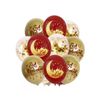 Eid Mubarak Balloons 15 Pcs Eid Red Gold Confetti Balloons, Eid Backdrop, Eid Background Props, Eid Decorations UK.