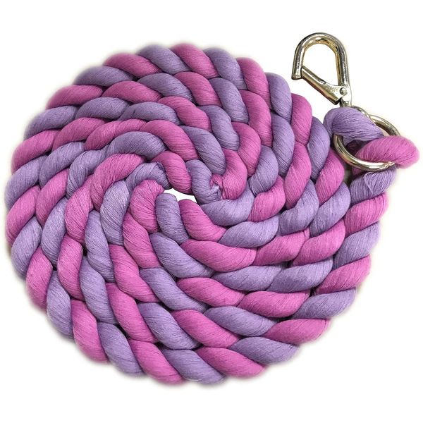 Shires Two Tone Headcollar Rope: Blue/Pink