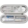 khanka Hard Electric Toothbrush Travel Case with 2 Pack Toothpaste Cap, Compatible with Philips Sonicare ProtectiveClean 4100 5100 5300 6100 6500, Holds Oral-B Pro 1000 3000 5000 6000 (Gray)
