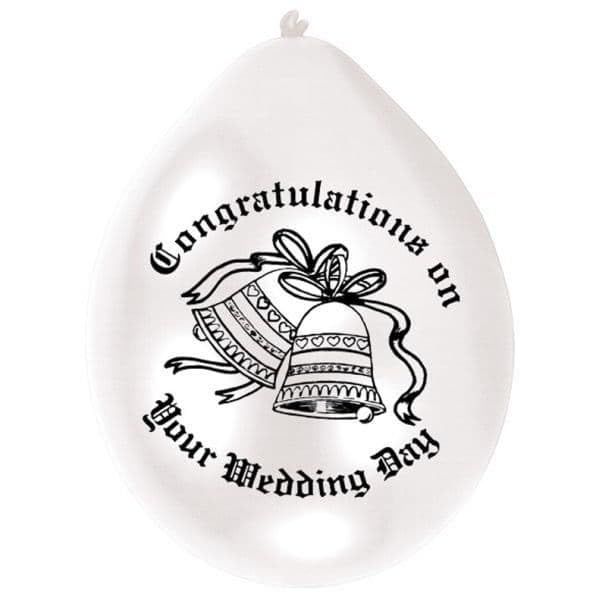 Amscan Wedding Pearl White 10 Latex Balloons 22.8cm