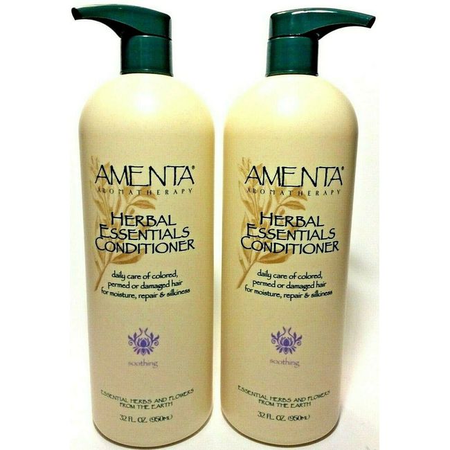 (2 Pack) Amenta Herbal Essentials - CONDITIONER - Colored Hair, Soothing - 32 oz