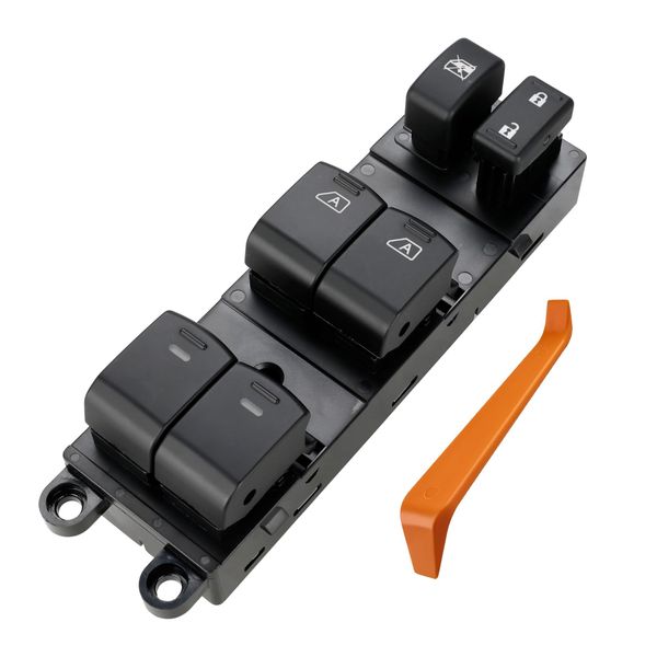 WMPHE Dual-Auto Power Master Window Switch Compatible with Nissan Armada Maxima Quest Titan Infinti G35, Driver Left Side Window Switch 3+16 Pins, Replacement for 25401-ZT10A
