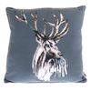 Meg Hawkins Stag Design Grey Cushion 40cm Square