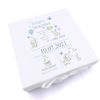 ukgiftstoreonline Personalised Baby Boy Elephants Design Keepsake Memory Box (Large)