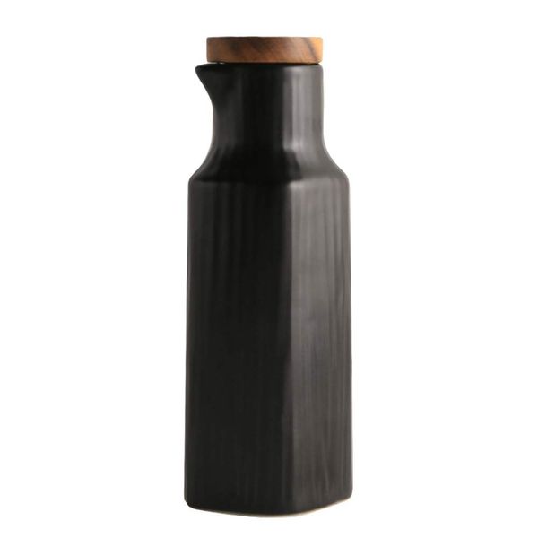 Onepine 300ml Ceramic Oil Dispenser Bottle, Oil Bottle Cruets No Drip, Olive Oil Dispenser, Condiment Container with Lid