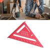 BUOQ Triangular Ruler for Carpentry, Electrophoretic Painting Method, Aluminum Alloy, Compact, Red