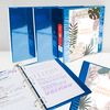 BAZIC 2" Blue Slant D-Ring View Binder w/ 2 Pockets