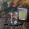 Personalised Engraved 95ml Glass Tea and Coffee Cup with Gift Box